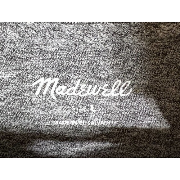 Madewell Triblend Daily Crew Neck‎ Slim Fit Tee T-Shirt Mens Size Large Gray - Picture 3 of 13